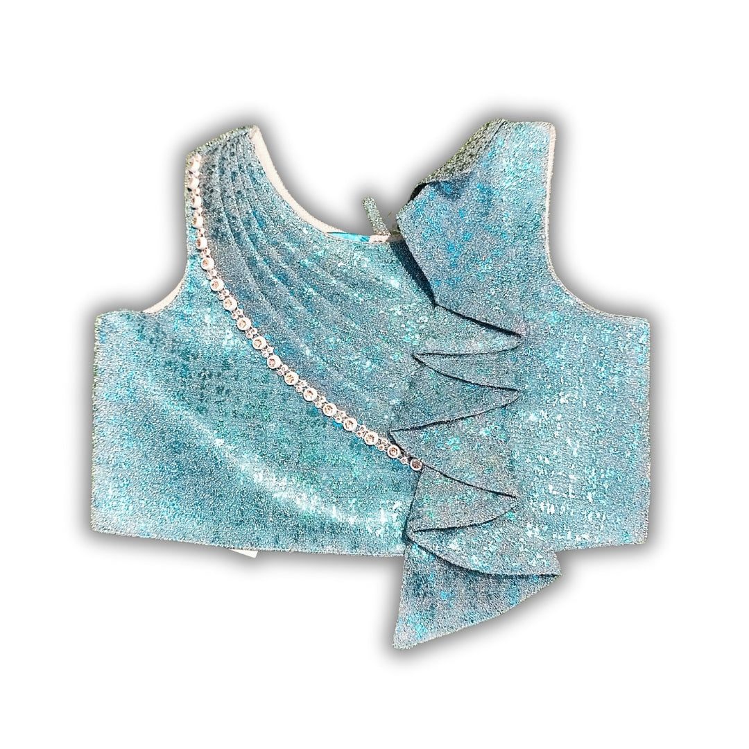 Sea Green & WHITE Ghagra Choli