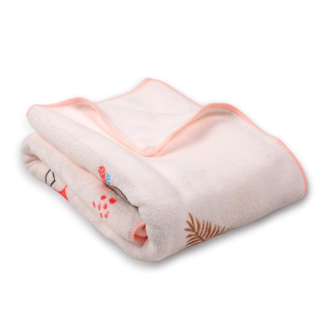 Mee Mee Micro Fiber Baby Bath Towel for New Born | Wash Cloth, Quick Absorbent, Extra Soft Cotton Towels for Kids/Toddlers/Infants/Babies, Pack of 1, Pink 70X110 CM