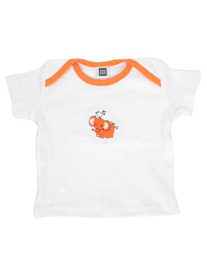 Mee Mee New Born Baby Gift Set | Soft Cotton Clothing Essentials for Infants/Baby Girls, Boys | (5 Pieces, Orange)| Ideal Gift for New Born Baby