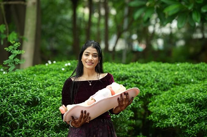 2-in-1 Infant Carrier and Baby Feeding Support Pillow, Cotton Blend, Ergonomic Design, 0-12 Months, Soft Cushioned Support (Pink)