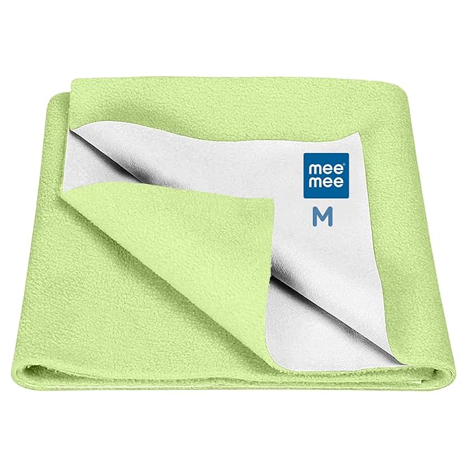 Mee Mee Breathable & Total Dry Sheet Protector Mat (Pista Green) meduim size