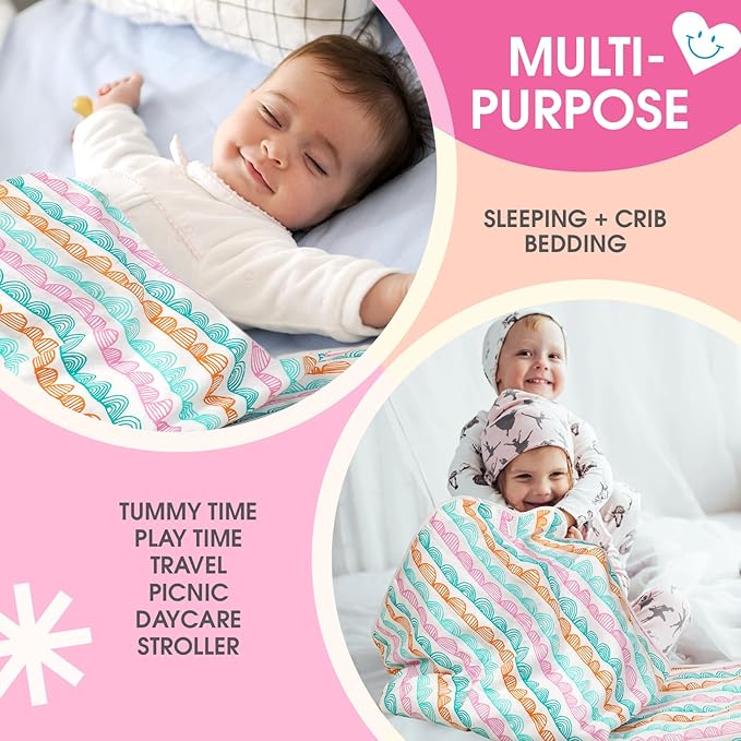 Mee Mee 2-in-1 Super Soft Baby Blanket & Wrapper | Cozy 3 Layer Blanket with Comfortable Muslin & Fleece | with Attractive Transport Print (Assorted) for 0-2 Years (100X120 CM)