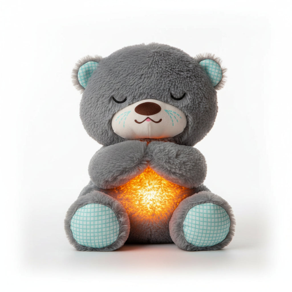 Breathing Bear Plush Toy – Soothing Musical Teddy for Kids