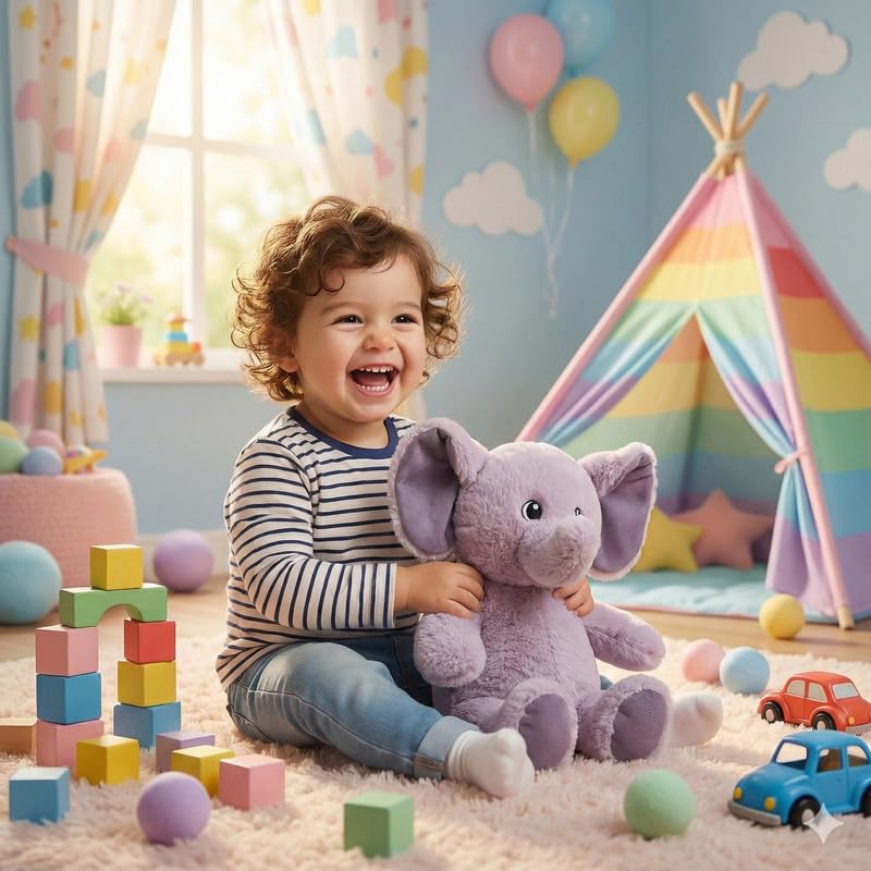 STRIDERS Elephant Plush Soft Toy – Cute & Huggable Elephant for Kids