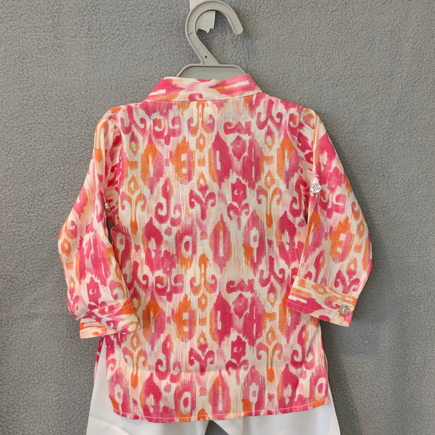 Vibrant Ikat Print Kurta Set for Boys | Traditional Wear | NB - 3M - 6M