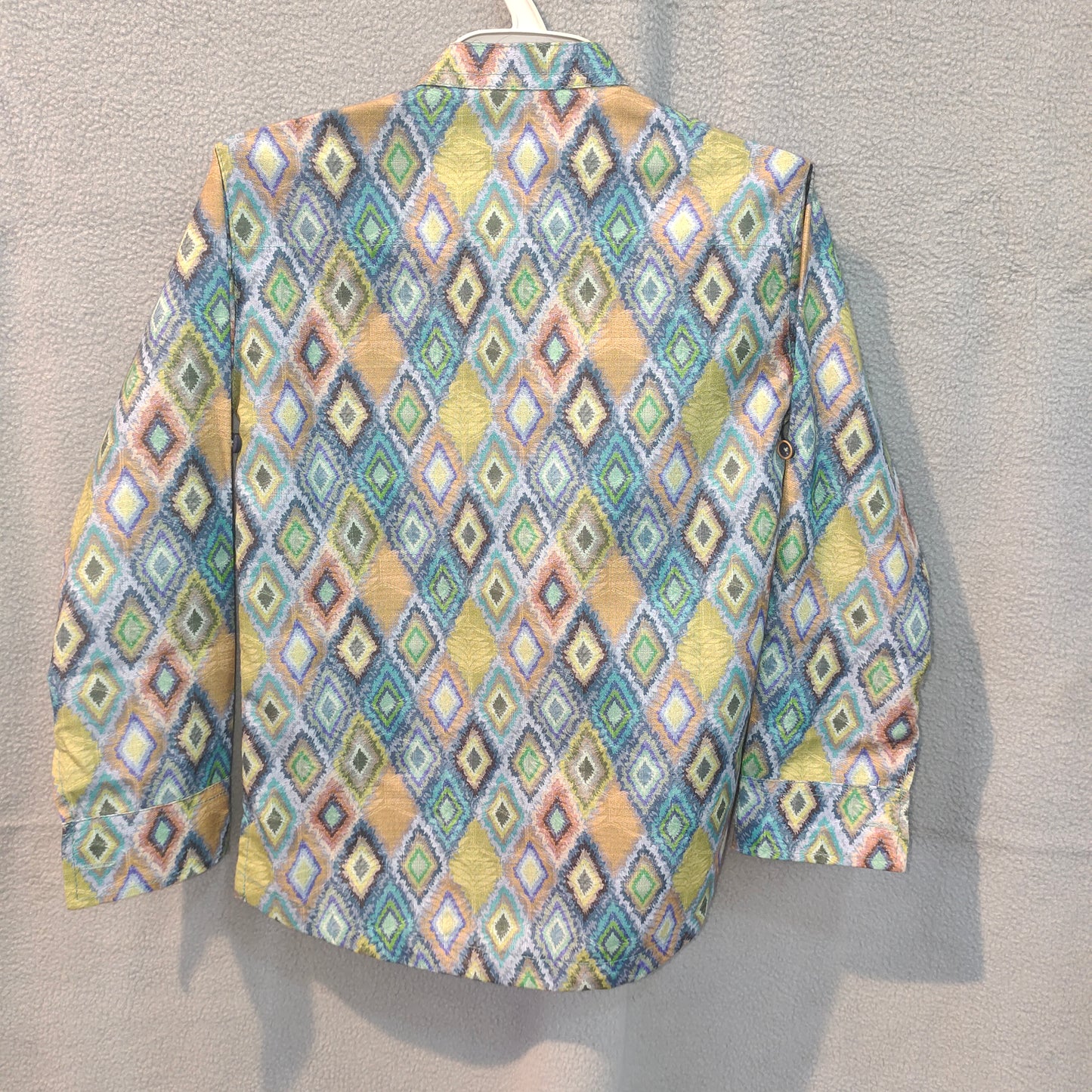 Multicolor Diamond Print Boys’ Festive Kurta | 1 Yr