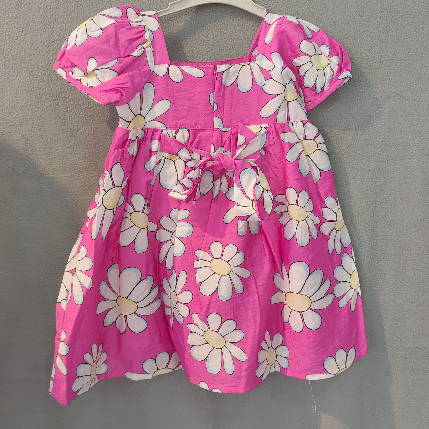 Girls Pink Floral Casual Dress