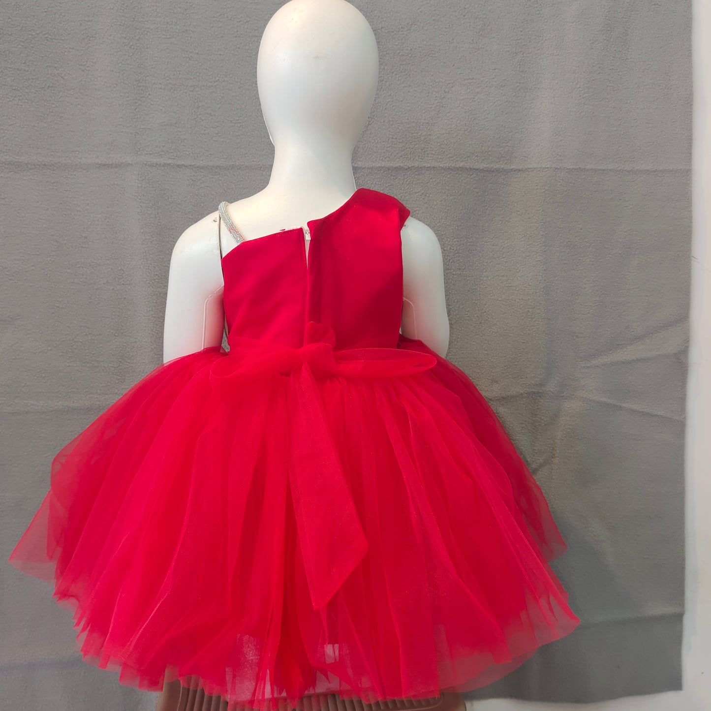 Stylish red party dress | Girl party wear frock | 6 Month - 1 Yr - 2 Yr - 3 Yr - 4 Yr