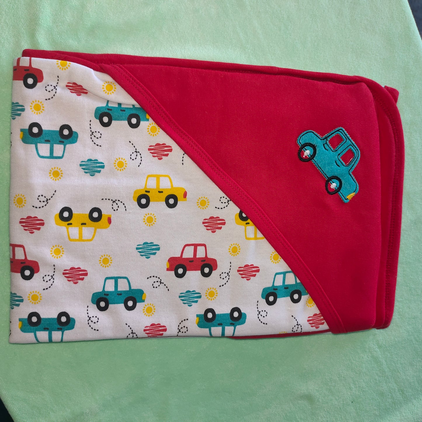 Mee Mee 100% Soft Cotton Hooded Baby Wrapper Cum Warmer, Blanket with Hood for New Born Baby 0 to 6 Months