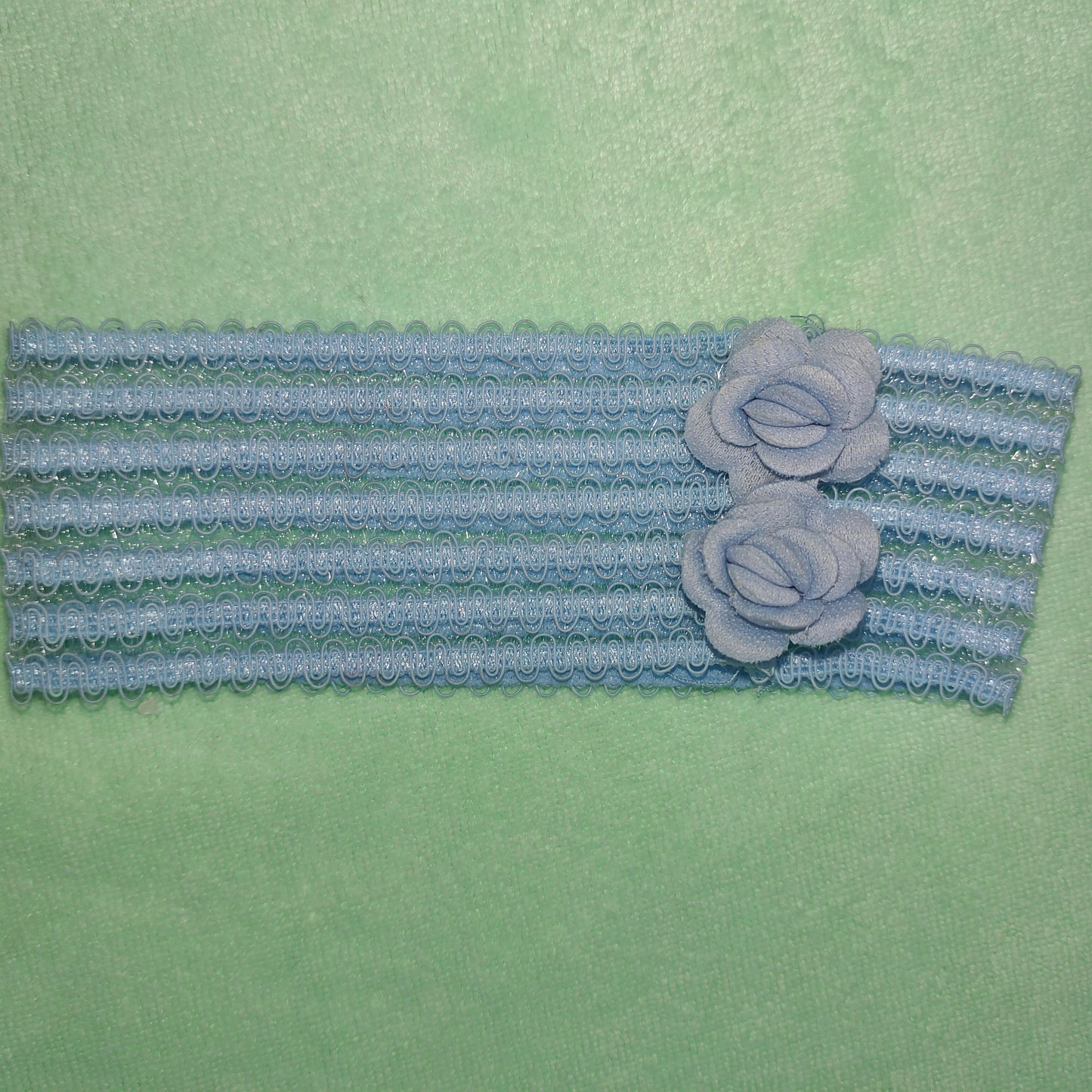 Blue Blossom Party Dress – Navy & Sky Blue Frock with Satin Flower Design | NewBorn