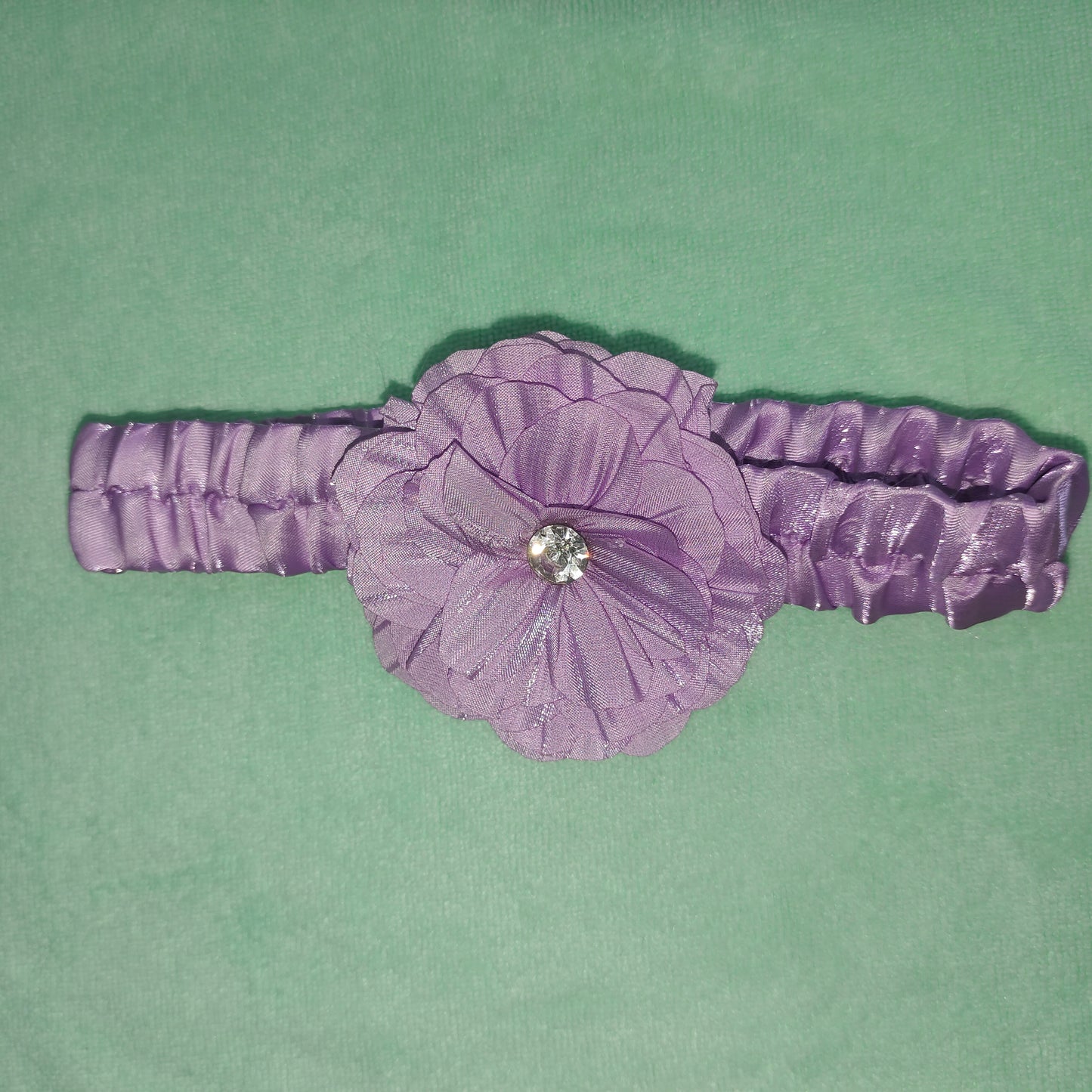 Sparkle Lavender Princess Dress – Shiny Satin Frock with Floral Center & Shoulder Straps | NewBorn to 6 Months