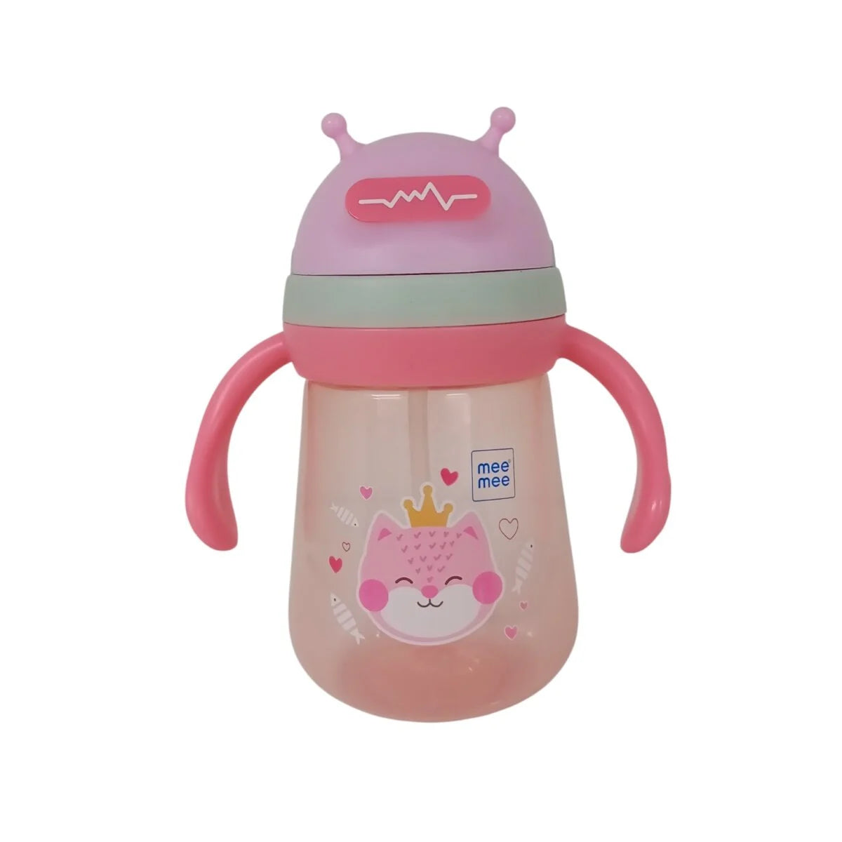 Mee Mee Baby Training Sipper Cup 330ml – Pink | Twin Handle Straw Sipper