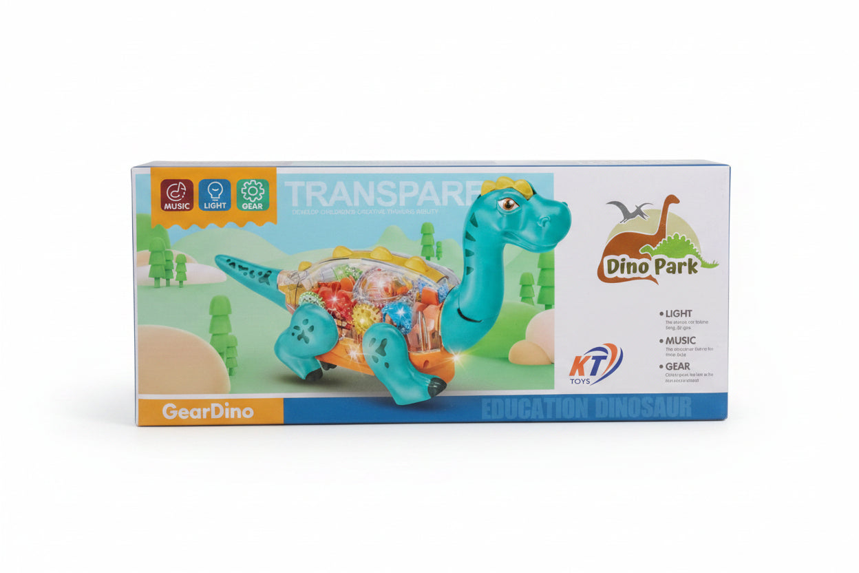 Transparent Gear Dinosaur Toy for Kids