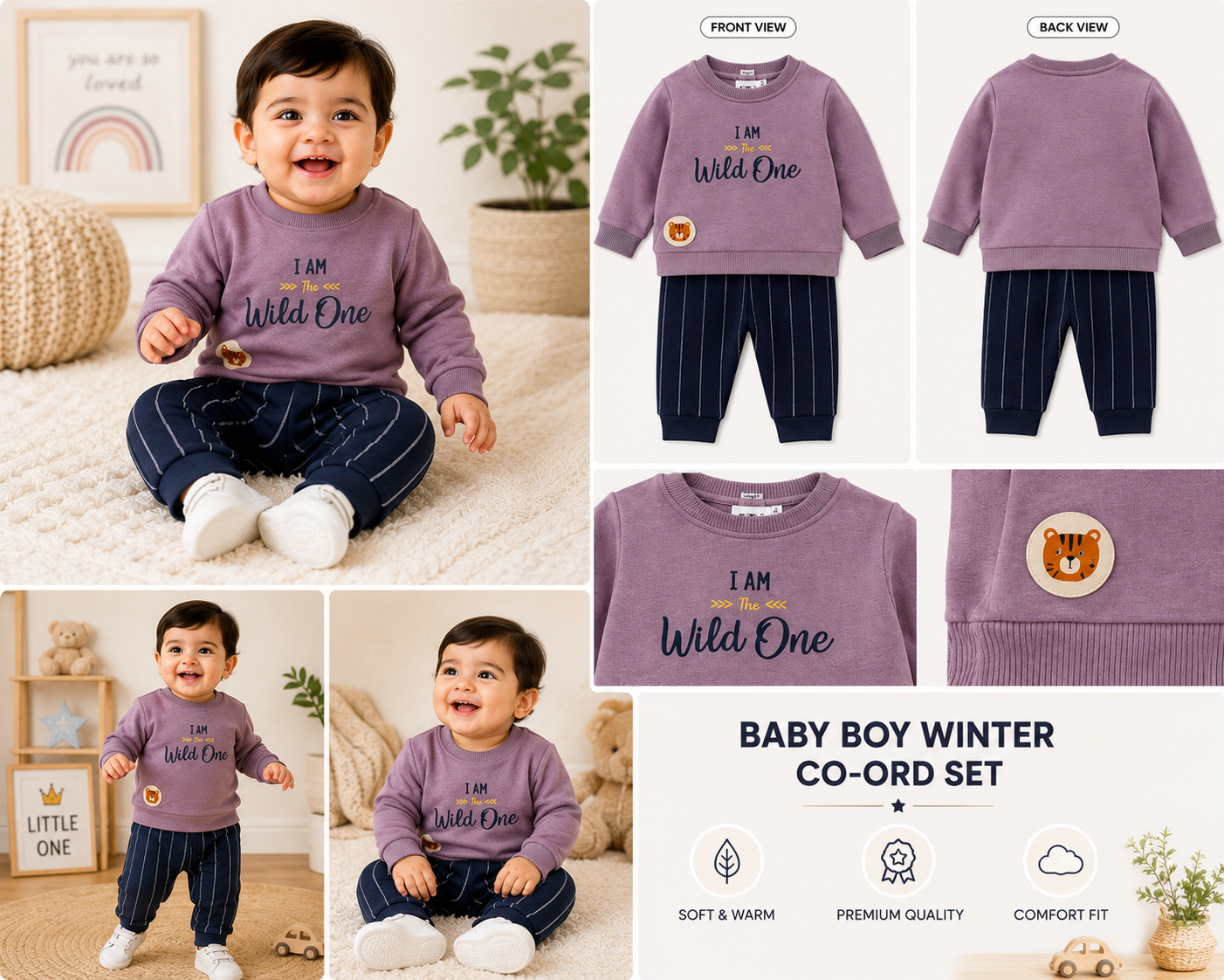 Little Mee "I Am The Wild One" Baby Clothing Set