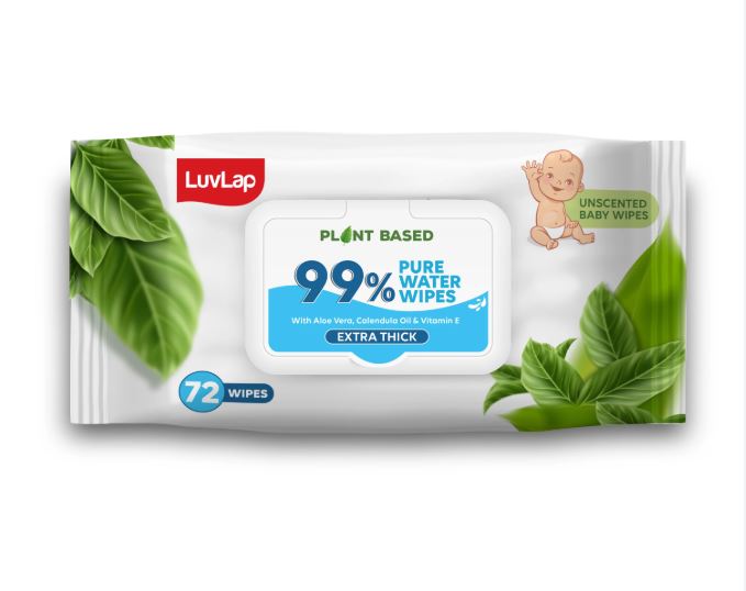 Luvlap - Plant based Pure water wipes (Pack of 2)