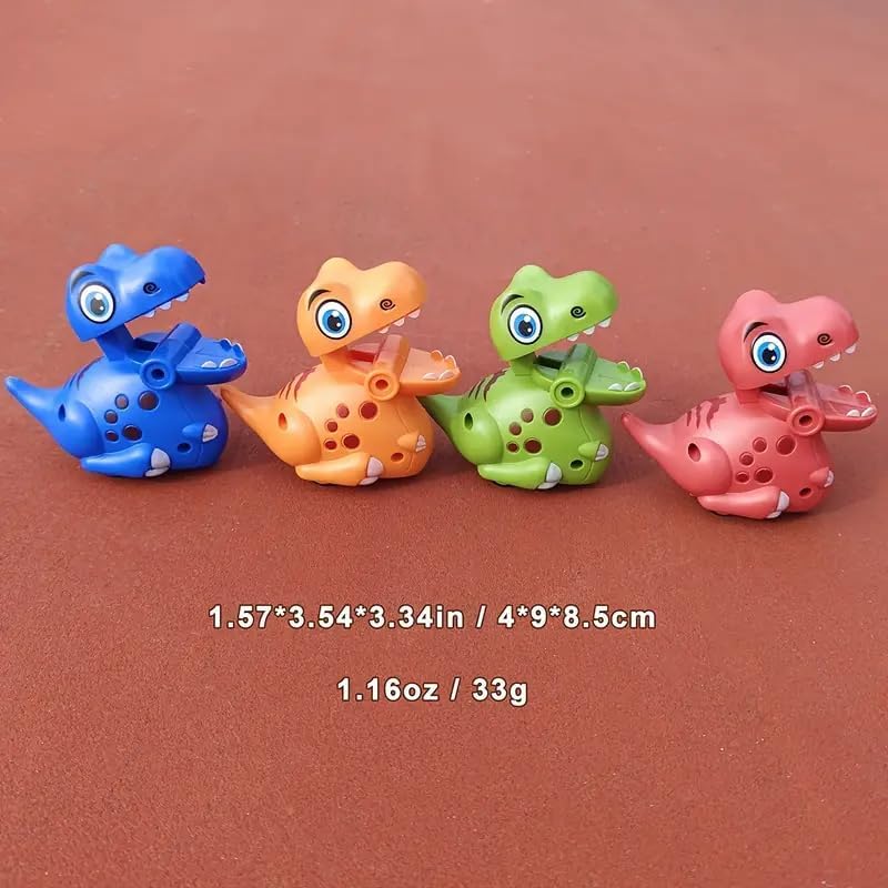 Orange Cartoon Dinosaur Press & Go Toy for Kids