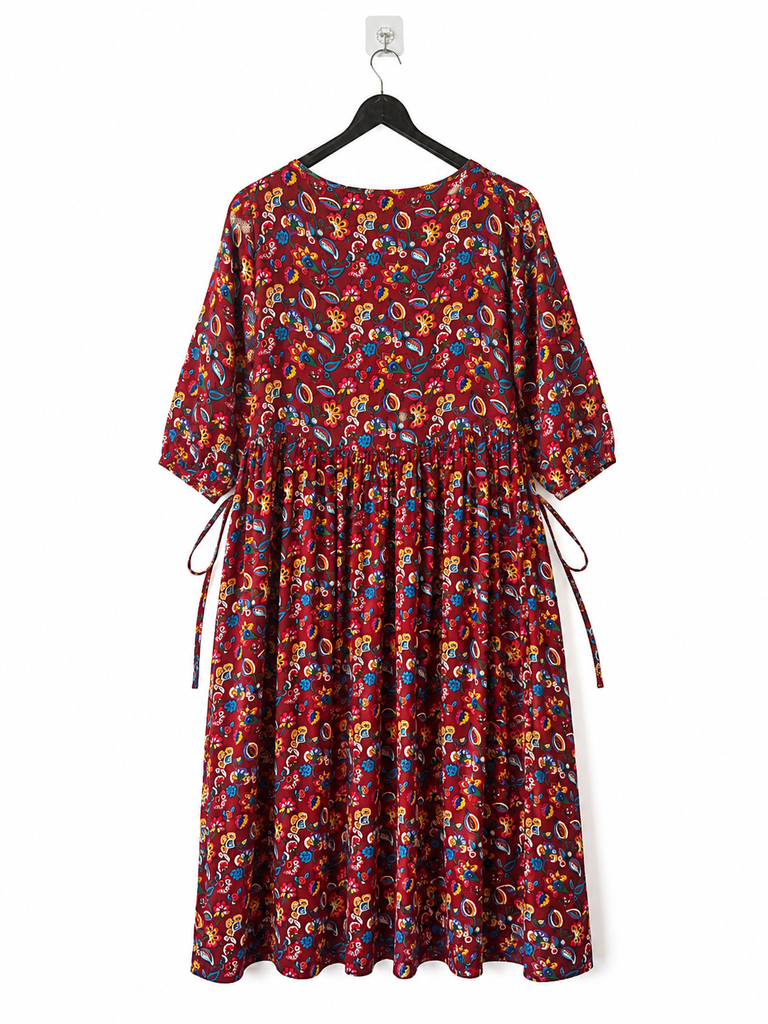 Women's Maternity & Feeding Dress – Maroon Printed
