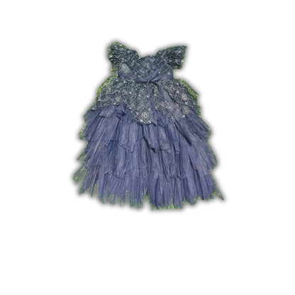 Navy Blue Color Step Tail Frock