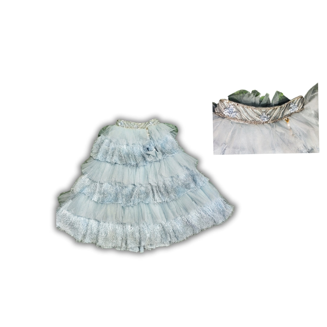 Sky Blue Choli with Step Thread Design GHAGHRA