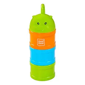 Mee Mee Multi Storage Milk Powder & Food Container | Microwavable Baby Food Box | Travel Friendly | 3 Layer Plastic Food & Milk Powder Container Individual Compartments Multifunctional (Multicolor)
