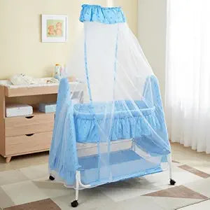 Mee Mee Baby Cradle with Swing | Comfortable Jhula Palna for New Born Babies | Multi Use Baby Cradle, Baggi, Bassinet for Baby Comfort | Sleep Cradle for 0-12 Months Baby Boys and Girls (Blue)