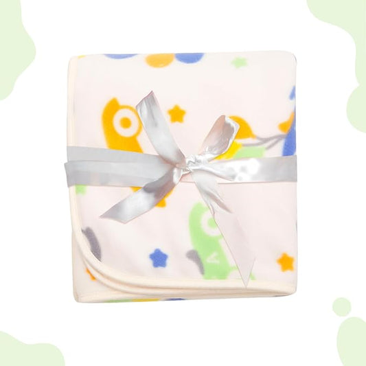 Mee Mee Ultra Soft Plush | Lightweight & Super Comfortable Baby Blankets | Swaddle for Infant & Toddler | Multipurpose | Breathable | Double Layred 2 Years | White | 75X100 CM