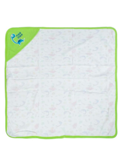 Mee Mee Warm and Soft Wrapper Blanket with Hood, Giraffe, Green (284.0mm L X 5.0mm