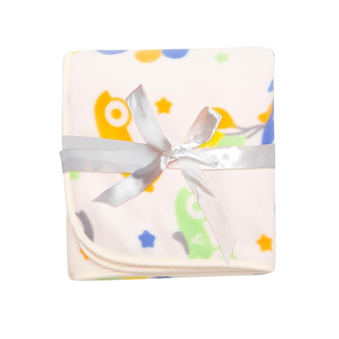 Mee Mee Ultra Soft Plush | Lightweight & Super Comfortable Baby Blankets | Swaddle for Infant & Toddler | Multipurpose | Breathable | Double Layred 2 Years | White | 75X100 CM