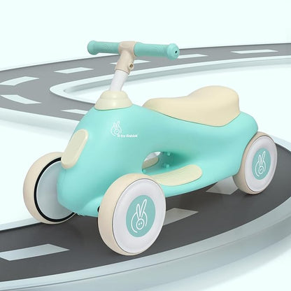 R for Rabbit Speedster Zoomy Push Ride-On for Baby, Wide TPE Wheels with Ergonomic & Comfortable Seat, Non Slip Footrest for 1 to 4 Years Kids, 20 Kgs Weight Capacity (Blue Grey)