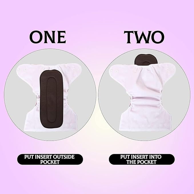 Baby Cloth Diapers One Size Adjustable Washable Reusable for Baby Girls and Boys