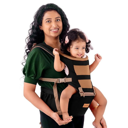 LuvLap Royal Hip Seat Baby Carrier with 4 Carry Positions, Baby Carrier with Hip seat for 6 to 24 Months Baby, Adjustable New-Born to Toddler Carrier, Max Weight Up to 15 Kgs