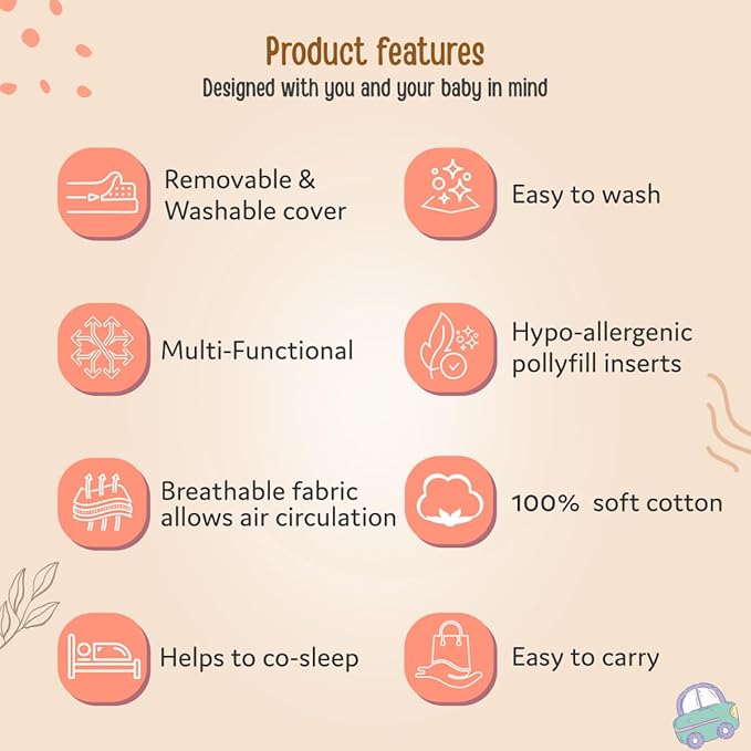 LuvLap 3 in 1 Baby Bed, Sleeping Bag & Carry Nest, Cotton Baby Bedding for New Born & Infant, Portable Bassinet, for Baby Carrying & co Sleeping, Unisex Baby Sleeping Bed, 0M+ (Pink Butterfly