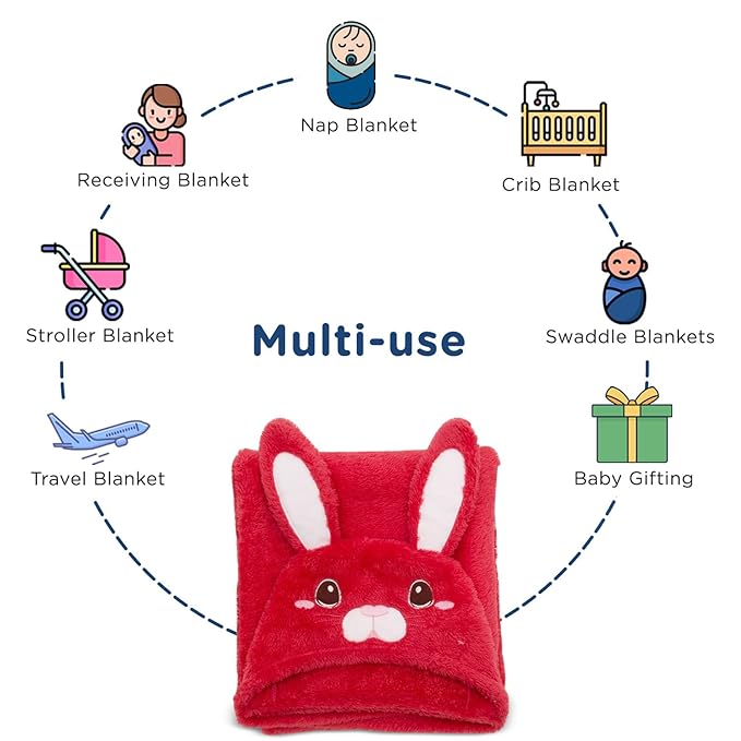 Mee Mee Wool Ultra Soft Plush, Lightweight & Super Comfortable Baby Blankets, Swaddle for Infant & Toddler