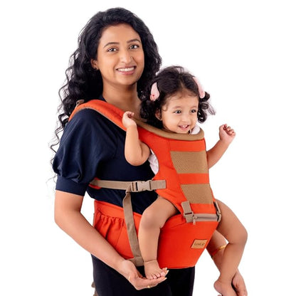 LuvLap Royal Hip Seat Baby Carrier with 4 Carry Positions, Baby Carrier with Hip seat for 6 to 24 Months Baby, Adjustable New-Born to Toddler Carrier, Max Weight Up to 15 Kgs