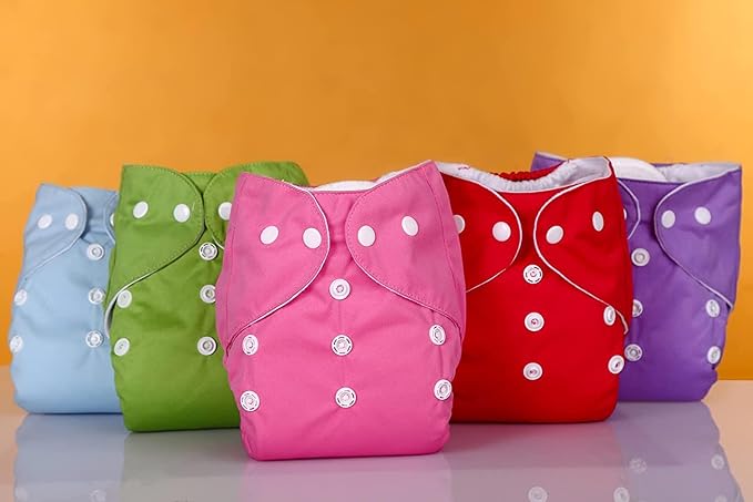 Baby Cloth Diapers One Size Adjustable Washable Reusable for Baby Girls and Boys
