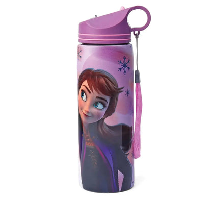 Striders Frozen Elsa & Anna 700ml Sipper Bottle Leak-Proof, Durable Water Bottle for Kids