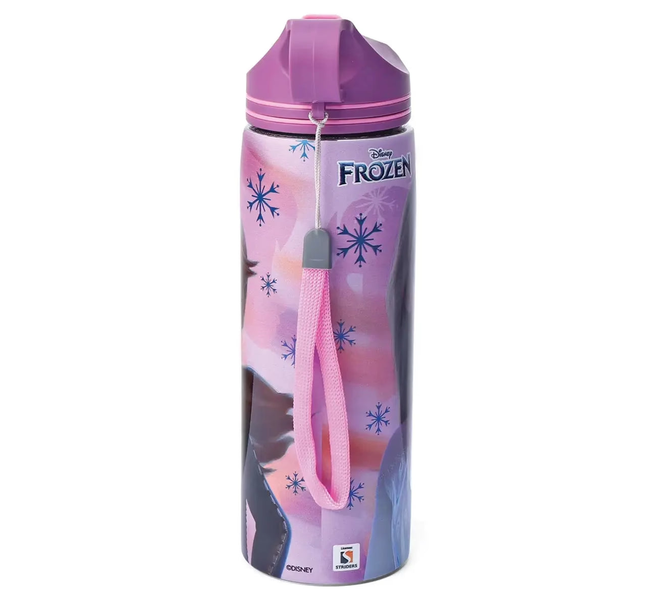 Striders Frozen Elsa & Anna 700ml Sipper Bottle Leak-Proof, Durable Water Bottle for Kids