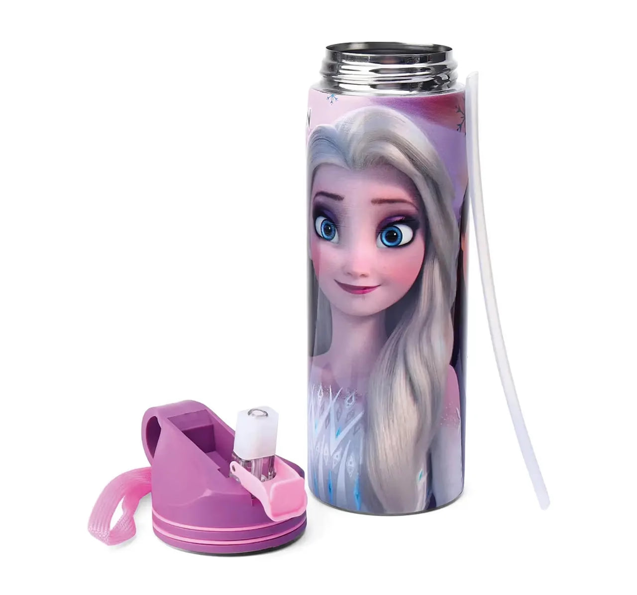 Striders Frozen Elsa & Anna 700ml Sipper Bottle Leak-Proof, Durable Water Bottle for Kids