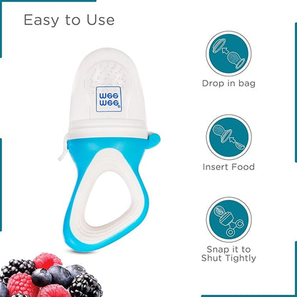 Mee Mee Advanced Fruit & Food Nutritional Baby Feeder for 6 to 12 Months | Baby Food Feeder Pacifier, Silicone Fruit Feeder Teethers for Babies | Teether for New Born, BPA-Free