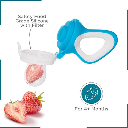 Mee Mee Advanced Fruit & Food Nutritional Baby Feeder for 6 to 12 Months | Baby Food Feeder Pacifier, Silicone Fruit Feeder Teethers for Babies | Teether for New Born, BPA-Free