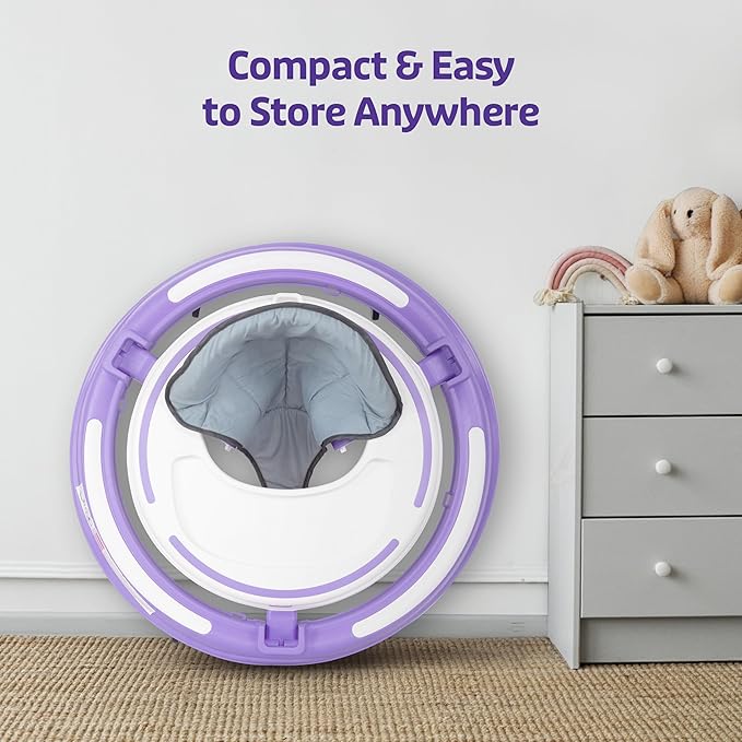 LuvLap Elegant 360° Baby Walkers for 6-18 Months | 3 Level Height Adjustment Walker/Advanced Baby Activity Walker for Kids, Walker for Boys & Girls, Purple