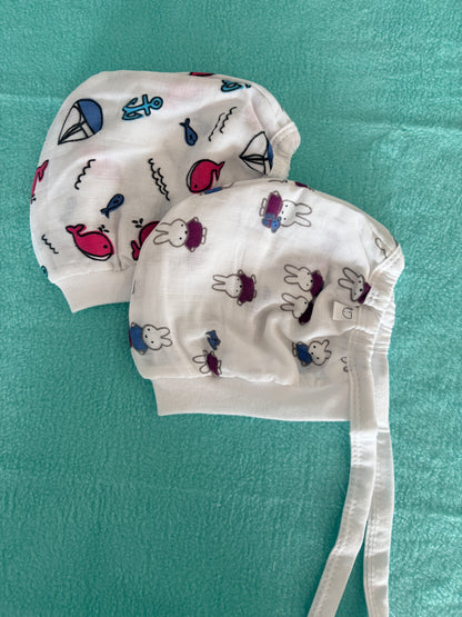 Muslin Tying Cap pk2