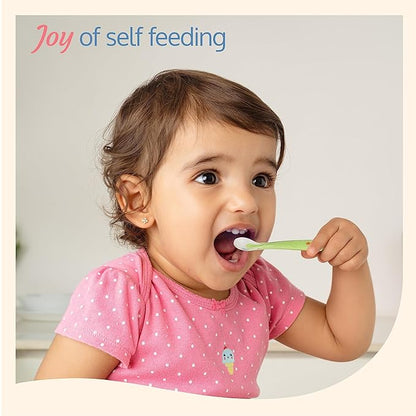 LuvLap Baby Feeding Spoon Set Of 2 With Ultra Supple 100% Silicone