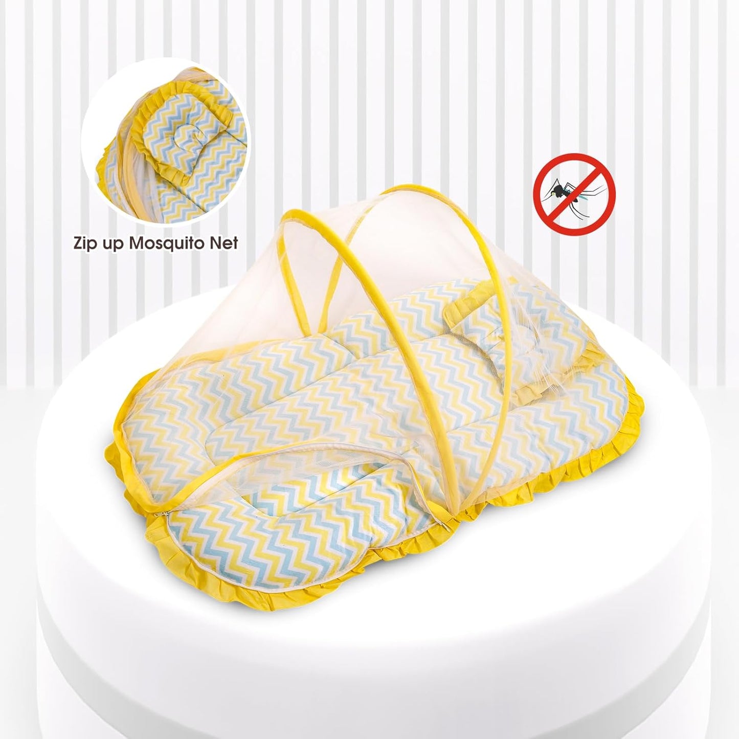 Mee Mee Baby Carry Nest & Lounger Set with Mosquito Net & Pillow