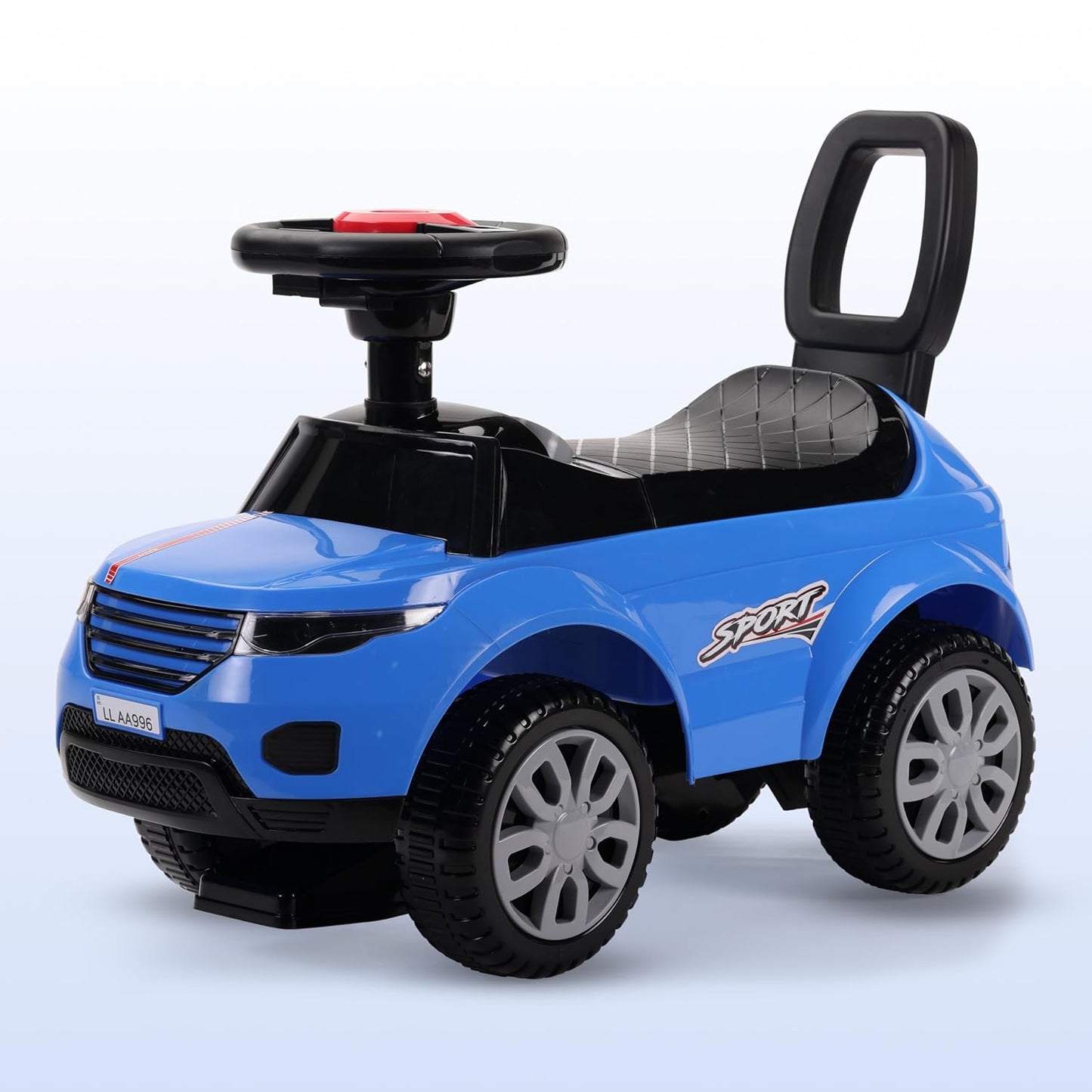 Kids Ride-On Push Car with Music & Steering – Baby Manual Ride-On Car
