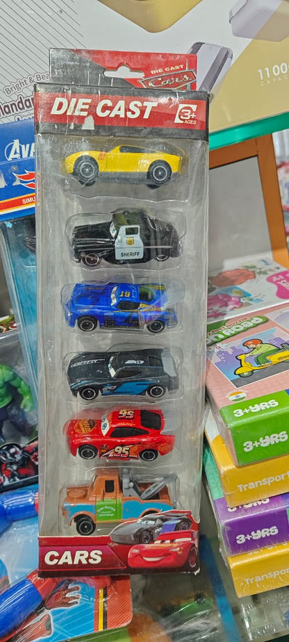 Die-Cast Style Cartoon Cars Set