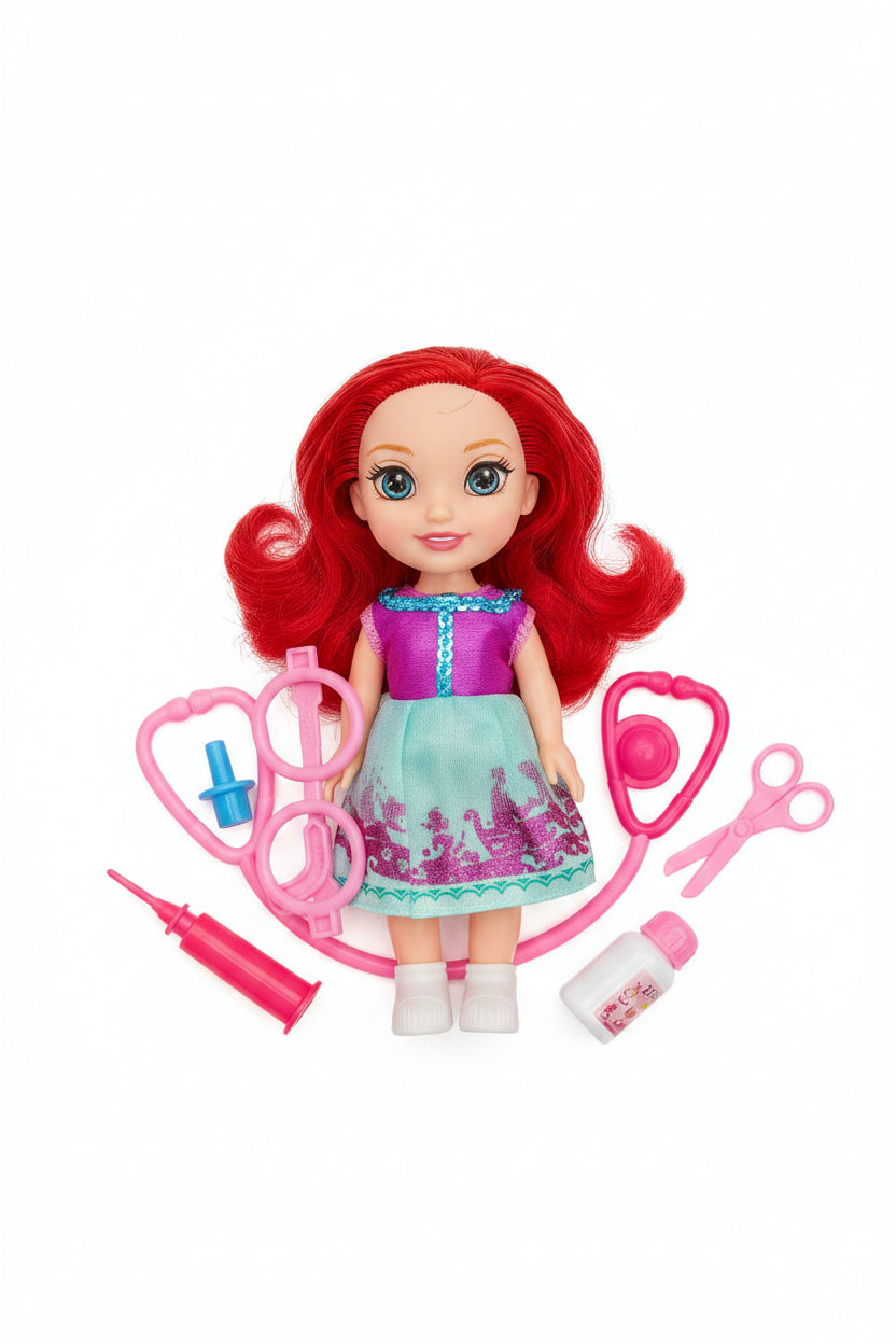 Pretty Princess Doctor Doll Set – Kids Medical Pretend Play Toy