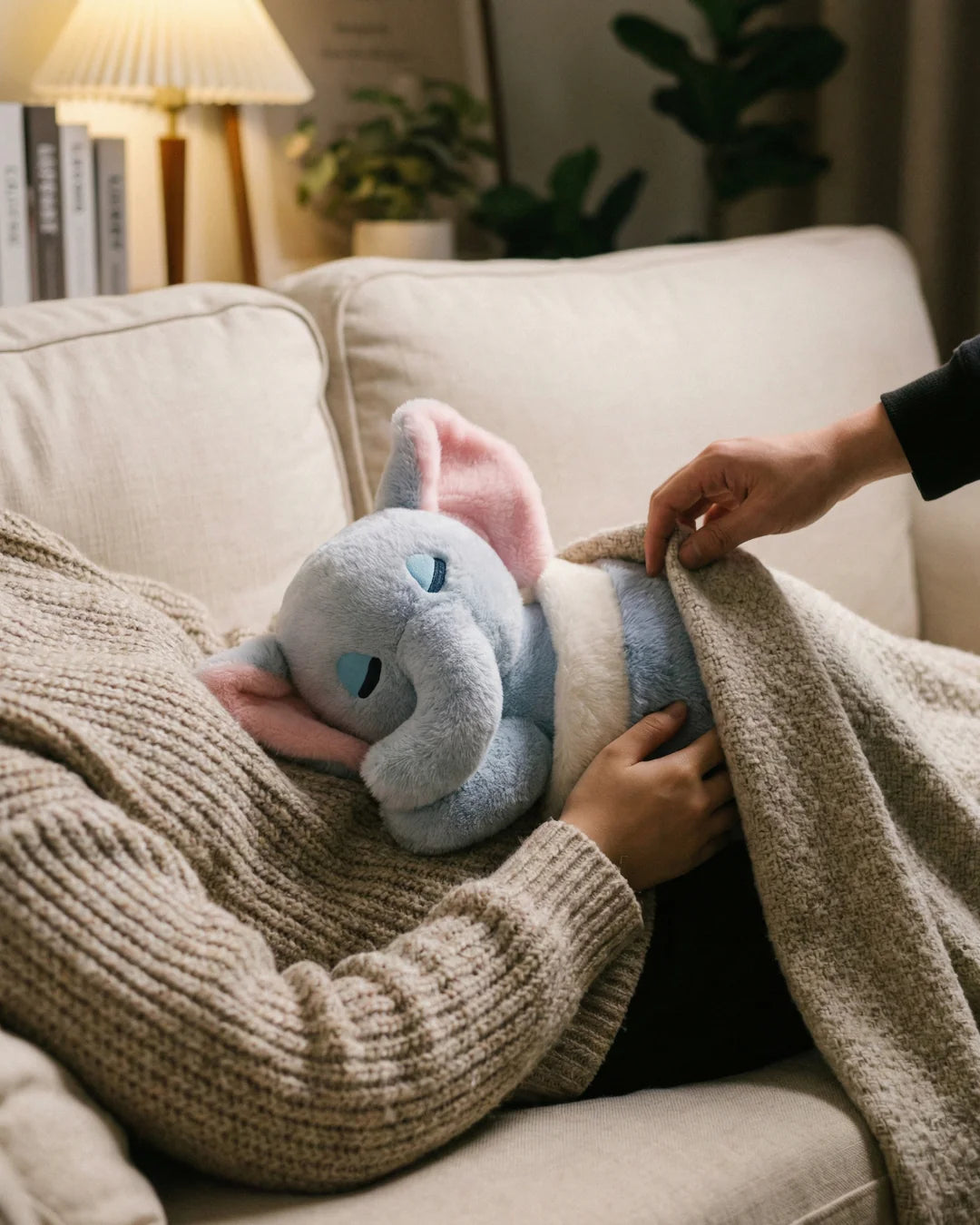 Sleeping Elephant Plush Toy – Cozy Bedtime Soft Toy