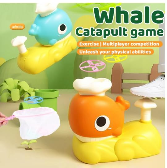 Whale Flying Disc Catcher Toy for Kids
