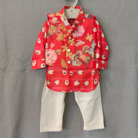 Festive Floral Kurta Set for Boys | Traditional Wear | 6 months - 9 months